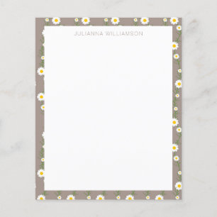 Boho madeliefjesketting bloempatroon naam briefpap