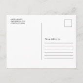 Boho Magenta Paarse Bloemen Bruiloft Save the Date Aankondigingskaart (Achterkant)