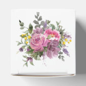 Boho Magenta Paarse Roze Mauve Bloemenbruiloft Bedankdoosjes (Bovenkant)