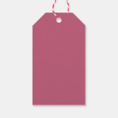 Boho Magenta Roze Roze Bloemige Bruiloft Favor Cadeaulabel (Achterkant)