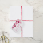 Boho Magenta Roze Roze Bloemige Bruiloft Favor Cadeaulabel (Met Touw)