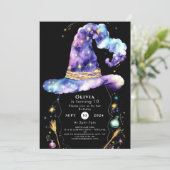 Boho Magic Editable Wizard Verjaardag Kaart (Staand voorkant)
