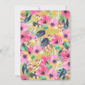 Boho Magical Unicorn Verjaardagsfeestje Uitnodigin Kaart (Achterkant)