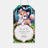 Boho Magical Wolf Baby shower Cadeaulabel (Voorkant)