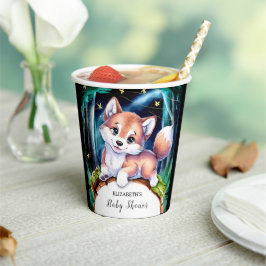 Boho Magical Wolf Baby shower Papieren Bekers
