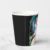 Boho Magical Wolf Baby shower Papieren Bekers (Rechts)