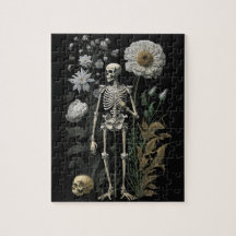  boho magie floraal skelet in zwart