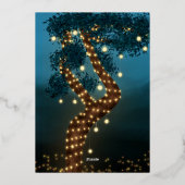 Boho magisch betoverend bosbos bruiloft folie uitnodiging (Achterkant)