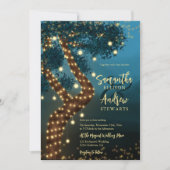 Boho magisch betoverend bosbos bruiloft kaart (Voorkant)