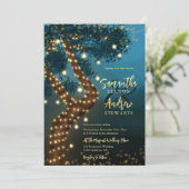 Boho magisch betoverend bosbos bruiloft kaart (Staand voorkant)