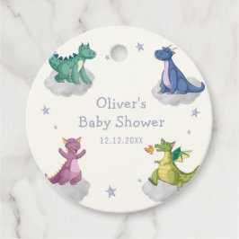 Boho Magische Kleine Sterren Draak Baby Shower Bedankjes Labels