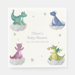 Boho Magische Kleine Sterren Draak Baby Shower Servet