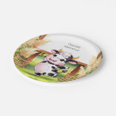 Boho Magische Koe Verjaardag Papieren Bordje (Gekanteld)