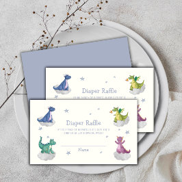 Boho Magische Lucht Draak Luier Raffle Baby Borrel Informatiekaartje