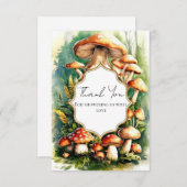 Boho magische paddenstoel Baby shower Bedankkaart (Voorkant / Achterkant)