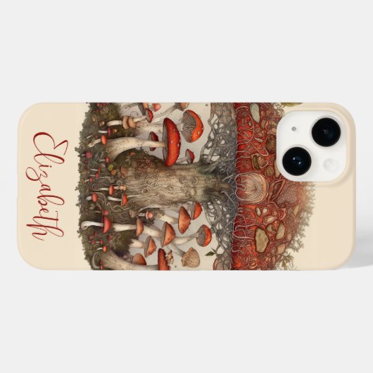 Boho Magische Rode Gevlekte Paddestoel Case-Mate iPhone Case (Achterkant (horizontaal))