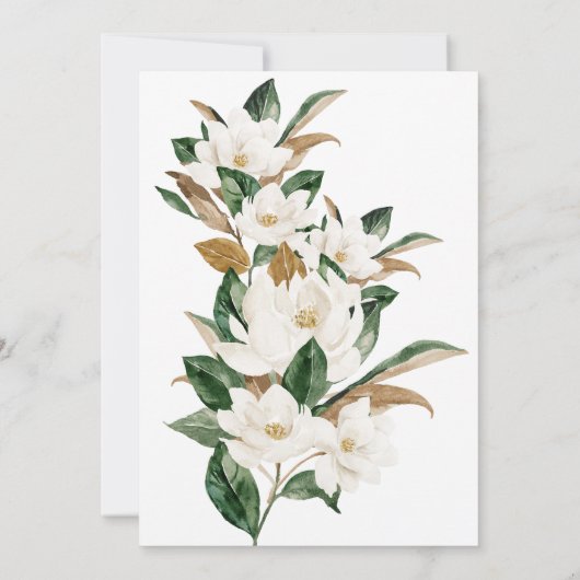 Boho Magnolia Bridal Shower Uitnodiging (Achterkant)