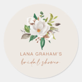 Boho Magnolia Favor Labels Vrijgezellenfeest Seal 