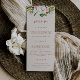 Boho Magnolia Menu Wedding Vrijgezellenfeest Meal 