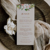 Boho Magnolia Menu Wedding Vrijgezellenfeest Meal 