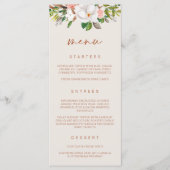 Boho Magnolia Menu Wedding Vrijgezellenfeest Meal  (Voorkant)