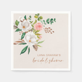 Boho Magnolia Napkin Vrijgezellenfeest Party L201 Servet