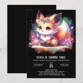 Boho Majestic Fox Verjaardag digitaal Kaart (Voorkant / Achterkant)