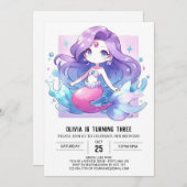 Boho Majestic Zeemeermin Verjaardag Kaart (Voorkant / Achterkant)