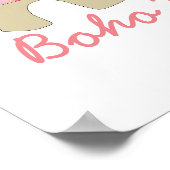 Boho Mam, Roze Elephant Poster (Hoek)