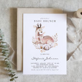 Boho Mama en Baby Deer Woodland Baby Brunch Kaart
