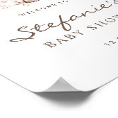 Boho mama en Baby uil Baby shower welkom Poster (Hoek)