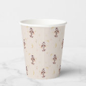 Boho mama en Baby uil patroon Baby shower Papieren Bekers (Rechts)