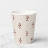 Boho mama en Baby uil patroon Baby shower Papieren Bekers (Voorkant)