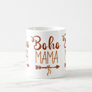 Boho Mama Feather Arrow Typografie Koffiemok