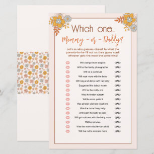 Boho mama of papa Baby shower gissen spel