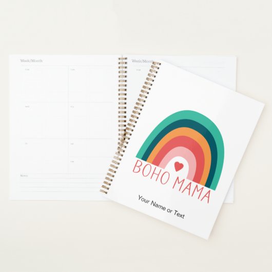 Boho Mama Regenboog Moderne Felle Kleuren Trend  Planner (Display)