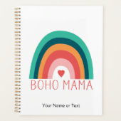 Boho Mama Regenboog Moderne Felle Kleuren Trend  Planner (Voorkant)