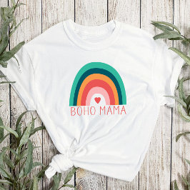 Boho Mama Regenboog Moderne Felle Kleuren Trend T-shirt