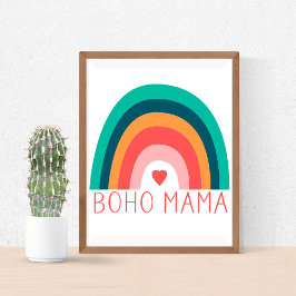 Boho Mama Regenboog Moderne Kleuren Poster