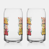 Boho "Mama" Stacked Typography Blikvorm Glas (Links)