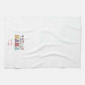 Boho Mama Text met Flowers en Kind Names Theedoek (Horizontaal)