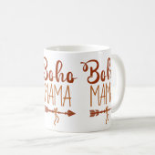 Boho Mama Veer Pijl Typografie Koffiemok (Voorkant rechts)