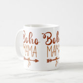 Boho Mama Veer Pijl Typografie Koffiemok (Voorkant links)