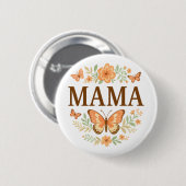 Boho Mama Vlinder Bloemenkrans Moederdag Ronde Button 5,7 Cm (Voorkant /achterkant)
