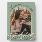 Boho Mammoet Vastgestelde Saliegroene Foto Fotoplaat (voorkant)