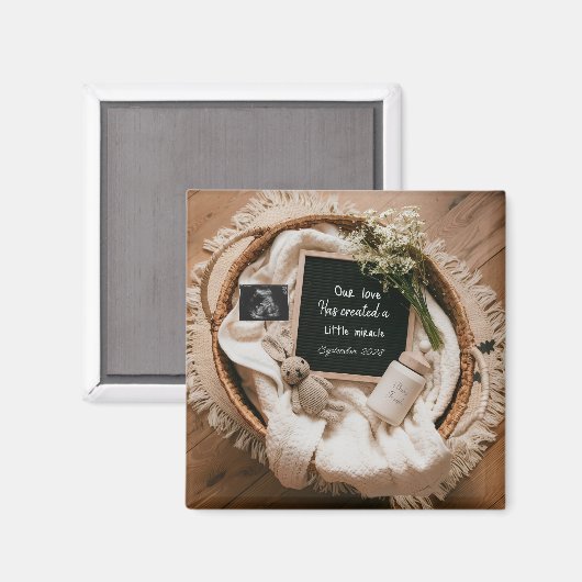 Boho mand aankondiging aandenken magneet (Voorkant / Achterkant)