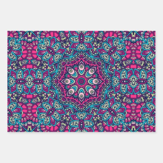 Boho Mandala abstract ontwerp Inpakpapier Vel (Voorkant)