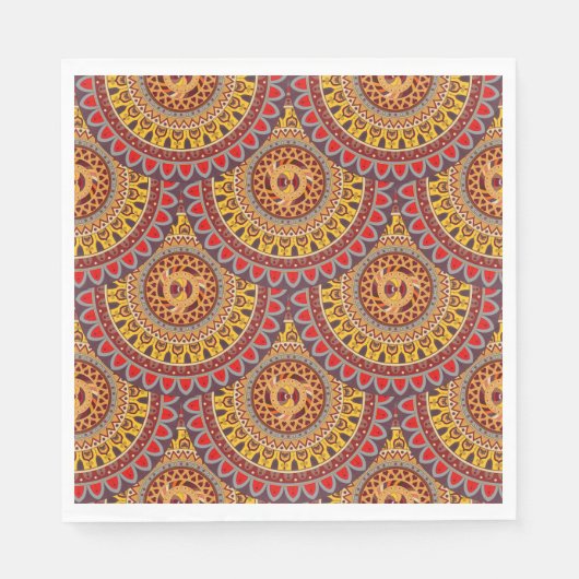 Boho mandala abstract patroonontwerp servet (Voorkant)