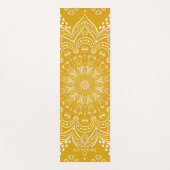 Boho Mandala Beauful Monogrammed Mustard Yellow Yogamat (Voorkant)