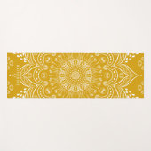 Boho Mandala Beauful Monogrammed Mustard Yellow Yogamat (Voorkant (horizontaal))